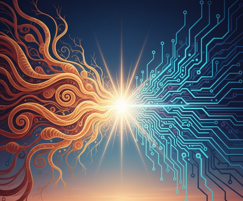 Abstract visualization of human-AI collaboration